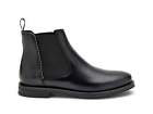 Frau Donna Chelsea Boots profilo Micro Borchie Tomaia Pelle colore Nero