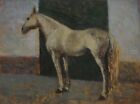 Giovanni Malesci, Cavallo bianco, olio su tavola, 33x25 cm, 1945