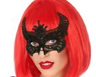 Maschera Mascherina Demonia Nera Halloween Carnevale Costume dfh