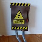 Halloween Danger High Voltage Animated Light Sound Electric Shock Power Box Prop