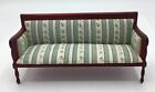 Dolls House Couch With Green Striped Fabric