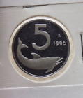 5 Lire 1996 proof delfino