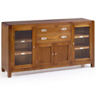 BUFFET CREDENZA ETNICA COLONIALE CLASSICA VINTAGE LEGNO MINDI MIELE 150X40 H80