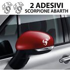 2 adesivi logo Abarth scorpione specchietti fiat 500 grande punto evo tuning