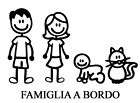 ADESIVO FAMIGLIA VINILE A BORDO PERSONALIZZATO STAMPA PERSONALIZZATA AUTO FAMILY