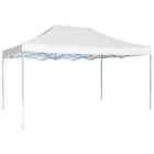 vidaXL Gazebo Professionale Pieghevole 3x4m Acciaio Bianco