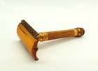 Antique Gillette Gold Tone Double Edge Safety Razor Made In U.S.A Patent 1920