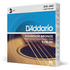 D Addario EJ16-3D Light Acoustic 3 Set Corde x Chitarra Acustica 12-53