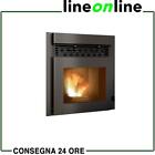 Inserto camino a pellet 11 kW Punto Fuoco Alessio grigio siliconico