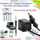 STAZIONE SALDANTE 8786DI ARIA CALDA SALDATORE CON SLEEP 6 PUNTE UTENSILI SMD