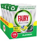 Fairy Platinum Limone Detersivo Pastiglie Lavastoviglie 176 Capsule Caps