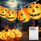 Halloween Catena Luminosa a Batteria, 6M 20 LED Arancia Zucca Lanterna a Batteri