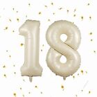 Palloncini Compleanno 18 anni Beige -101 CM Palloncino Numero 18 (r9J)