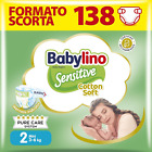 Sensitive Pannolini Neonato Taglia 2, Mini (3-6Kg), 138 Unità