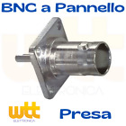 CONNETTORE BNC PRESA FEMMINA DA PANNELLO CHASSIS A SALDARE 50 OHM 4 FORI