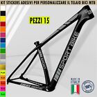 Kit 15 Adesivi telaio bici UNIVERSALI mtb Corsa cross protezione SPORT BIKE 2401