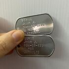 Dog Tags Piastrine Militari Inox con incisione John RAMBO