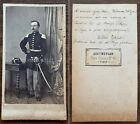 A006 Bellini Gabriele Direttore Conti 46 Fanteria Dedica Foto Meylan CDV 1860ca