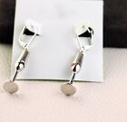 Kate Spade His /Her Champagne Glass Drop earrings with black moustache & red lip