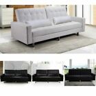 Divano letto con vano contenitore 196cm ecopelle microfibra soggiorno sofa |09