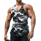 Uomo Palestra Weste Spalle Scoperte Bodybuilding Muscoli Stringer Canotta +