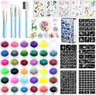 36 Colori Set Di Tatuaggi Con Glitter per Bambini Temporary Glitter Tattoo Kit D