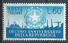 1956 ITALIA REPUBBLICA 60 LIRE MNH ** - JU052-5