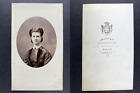 Grillet, Naples, portrait de femme Vintage cdv albumen print.  CDV,