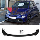 Per Fiat Abarth 595 500 Nero Front Lip Spoiler Splitter Anteriore Sotto Paraurti