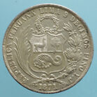 PERU  SOL 1871 SILVER COIN NUMISMATICA DA COLLEZIONE CURRENCY MONETA ARGENTO