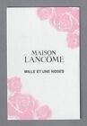 Carte  publicitaire - Maison Lancômr mille et une Roses de Lancôme