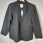 Abercrombie & Fitch Classic Suiting Blazer Size Large Petite Womens Black