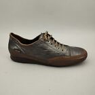 Mephisto Shoes Womens Size 7 Leather Pewter Grey Lace Up Flat Comfort Casual