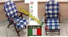 POLTRONA SDRAIO LEGNO AMALFI FAGGIO 4 POSIZIONI BLU MARRONE VERDE BORDO  6 2024