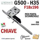 SERRATURA PER PORTA SCORREVOLE BONAITI G500 H35 GANCIO A TIRARE F18X196 CHIAVE