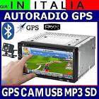 AUTORADIO NAVIGATORE GPS+RETRO CAMERA+MAPPA EUROPA 7 COLOR 7"TOUCHSCREEN 2DIN SD