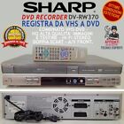 🔝VIDEOREGISTRATORE COMBINATO DVD VHS SHARP DV-RW370 LETTORE VCR CASSETTE COMBO