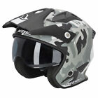 CASCO ACERBIS JET ARIA ECE 2206 URBAN CAMO BROWN MIMETICO MILITARE MOTO SCOOTER