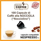 100 capsule cialde CAFFE  ALLA NOCCIOLA ("NOCCIOLINO") compatibile NESPRESSO