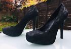 House of Harlow 1960 Heels - Black Lace, Hidden Platform - EU 38/UK 5 - RRP £185