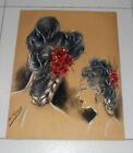 Disegno ACCONCIATURA Drawing vintage Hairstyles COQUEREL Makeup look Figurino 5