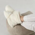 Aroma Home Microwavable Slipper Boots: Cream Faux Fur