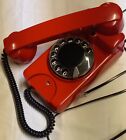 Telefono Fisso con disco Vintage Da Collezione colore rosso funzionante