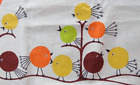 Mid Century Modern Eames Era Table Cloth 86" X 59" Chartreuse Orange Yellow Bird