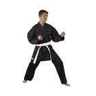 KARATE UNIFORME NERO 8oz in 100% COTONE KIMONO KARATEGI FREE STYLE JUJUTSU SUIT