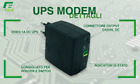 GRUPPO DI CONTINUITA  12V DC 25W 2.1A ELSIST UPSMODEM ROUTER 230V IONI LITIO UPS