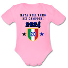 Body Neonata Inter campione 2024 Personalizzato In Cotone Divertente Bambina