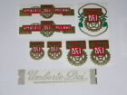 kit stickers adesivi per bici vintage ( UMBERTO DEI ) 8 pezzi