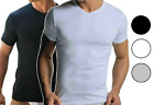 3 pz Maglietta intima uomo mezza manica V cotone elasticizzato t-shirt Ferrucci