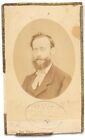 426-CDV albumina carte de visite Man boy oval mustaches ph Bernoud Naples